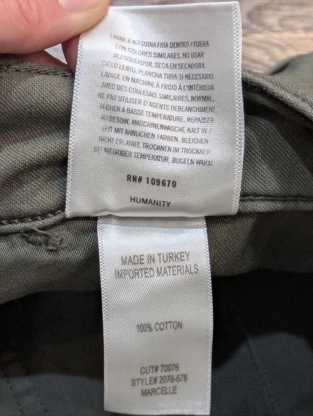 Citizens of Humanity Marcelle Cargo Barrel Pant Trouser in Dogwood Olive Sz 26 - Picture 12 of 16